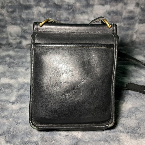 Vintage 80s Coach Murphy black leather crossbody bag mini - Picture 3 of 14